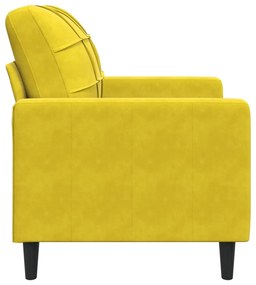 Poltrona 60 cm veludo amarelo
