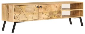 vidaXL Móvel de TV em madeira de mangueira maciça 140x30x40 cm