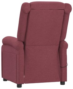 Poltrona elétrica reclinável tecido vermelho tinto