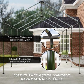 Tenda Garagem 6x3 m Tenda de Exterior para Carro Impermeável Garagem P