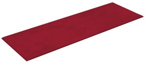 Painel de parede 12 pcs 90x30 cm veludo 3,24 m² vermelho tinto