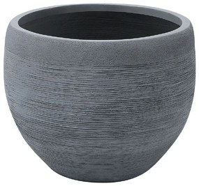 Vaso para plantas em pedra cinzenta 50 x 50 x 39 cm ZAKROS Beliani