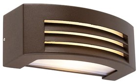 Candeeiro de parede moderno castanho ferrugem IP44 - Hurricane 1 Moderno