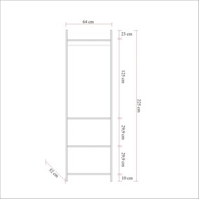 Guarda-roupa Dynamic – Pinheiro Atlântico – 64x225x52 cm