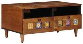 vidaXL Gabinete para TV com gaveta Nogueira 70 x 33,5 x 46 cm