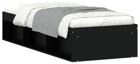 Estrutura de cama solteiro 75x190 cm preto