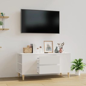 819596 vidaXL Móvel para TV 102x44,5x50 cm derivados de madeira branco