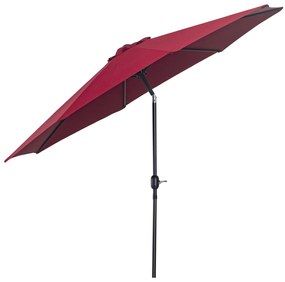 Chapéu de Sol de Jardim Ø295x250cm com Manivela Chapéu de Sol Exterior