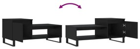 Mesa de centro 100x50x45 cm derivados de madeira preto