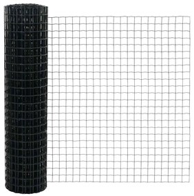 Cerca Euro com postes flanged, 1 x 25m em aço galvanizado