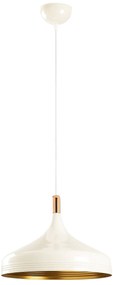 Candeeiro de Teto Saglam – Branco, Dourado e Cobre – 36 cm