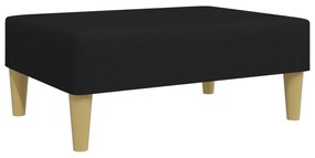 Sofá-cama 2 lugares c/ almofadas e apoio de pés veludo preto