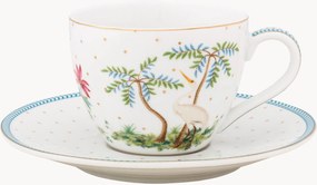 Chávena de café expresso com pires em porcelana Jolie Dots
