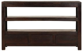 Móvel TV madeira de acácia maciça 90x30x55 cm castanho escuro
