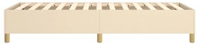 Estrutura de cama 90x200 cm tecido cor creme