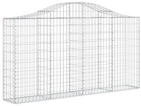 Cestos gabião arqueados 2pcs 200x30x100/120cm ferro galvanizado