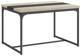 HOMCOM Mesa de Jantar para 6 Pessoas Estilo Industrial em Metal Preto e Madeira 120x89x75,5 cm | Aosom Portugal