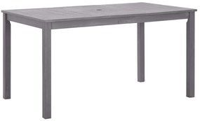 Mesa de jardim 140x80x74 cm acácia maciça cinzento lavado