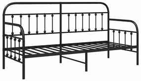 Estrutura de Cama Dia Preto 80x200 cm Aço