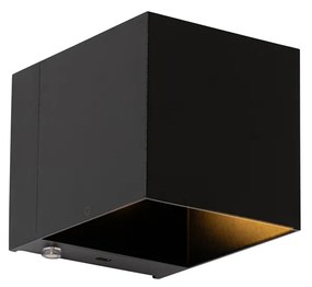LED Conjunto de 2 Lâmpadas de Parede Pretas com Dimmer Recarregáveis - Joris Moderno