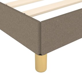 Estrutura cama sem colchão 90x200 cm tecido cinza-acastanhado