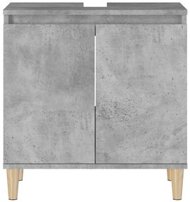 Móvel p/ lavatório 58x33x60 cm derivados madeira cinza cimento