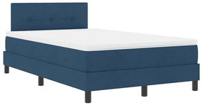 Cama Box com Colchão Azul 120x200 cm Tecido