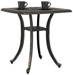 Mesa de jardim 53x53x53 cm alumínio fundido bronze