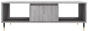 Mesa de centro 104x60x35 cm derivados madeira cinzento sonoma