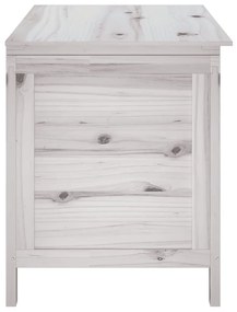 Caixa de arrumação p/ jardim 99x49,5x58,5cm abeto maciço branco