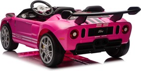 Carro elétrico para Crianças 24V 4x4 Ford GT Rodas Espuma EVA, assento couro ecológico Rosa