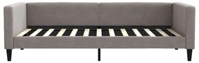 Sofá-cama 100x200 cm tecido cinzento-acastanhado
