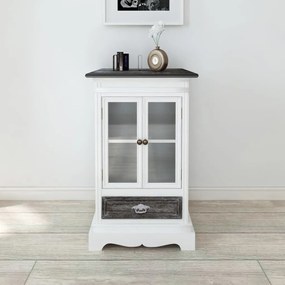 vidaXL Armário c/ 2 portas e 1 gaveta MDF branco