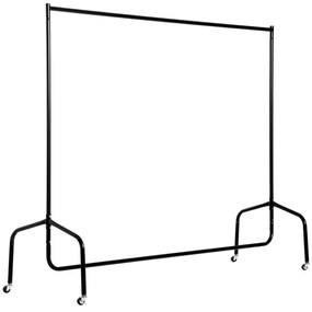 HOMCOM Charriot com Rodas 150x60x170 cm Organizador de Roupas com Rodas para Dormitório Entrada Corredor Preto | Aosom Portugal