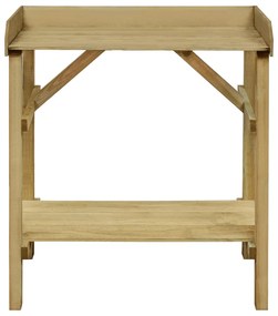 Mesa p/ vaso/floreira de jardim 75x40x90 cm pinho impregnado