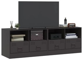 Móveis de TV 2 pcs 67x39x44 cm aço preto
