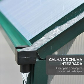 Estufa de Jardim 2x2,m de Policarbonato e Alumínio Estufa com Clarabói