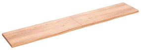vidaXL Prateleira de parede 220x40x(2-4) cm carvalho tratado castanho