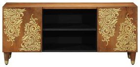 Armário de TV 105x33x46 cm Madeira Sólida de Mangueira