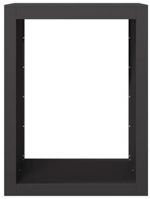 Suporte para lenha 60x40x80 cm aço preto