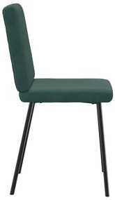 Cadeiras de jantar 2 pcs veludo verde-escuro