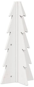 Árvore de Natal decorativa 49 cm madeira de pinho maciça branco
