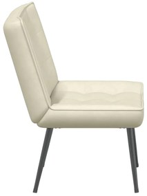 Cadeira de relaxamento creme 64x74x84 cm veludo
