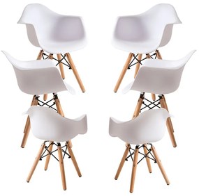 Pack 6 Cadeiras Dau Kid (Infantil) - Branco