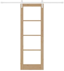 Porta deslizante vidaXL com conjunto de hardware 'ORKDAL'madeira sólid