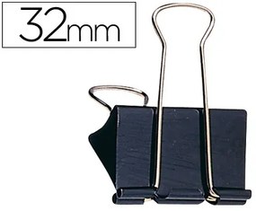 Mola Metálica Q-Connect Reversivel n.3 32 mm Caixa de 10 Unidades Preto