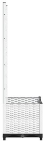 Vaso/floreira jardim c/ treliça 40x40x136 cm PP branco