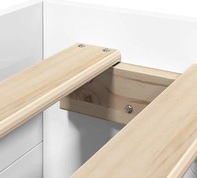 Estrutura de cama 90x190 cm derivados de madeira branco