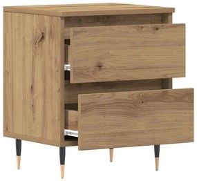 Camas de Cabeceira vidaXL 2 pcs Carvalho Artesanal 40x35x50 cm Madeira