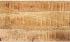 vidaXL Tampo de mesa retangular 60x20x2,5 cm mangueira áspera maciça
